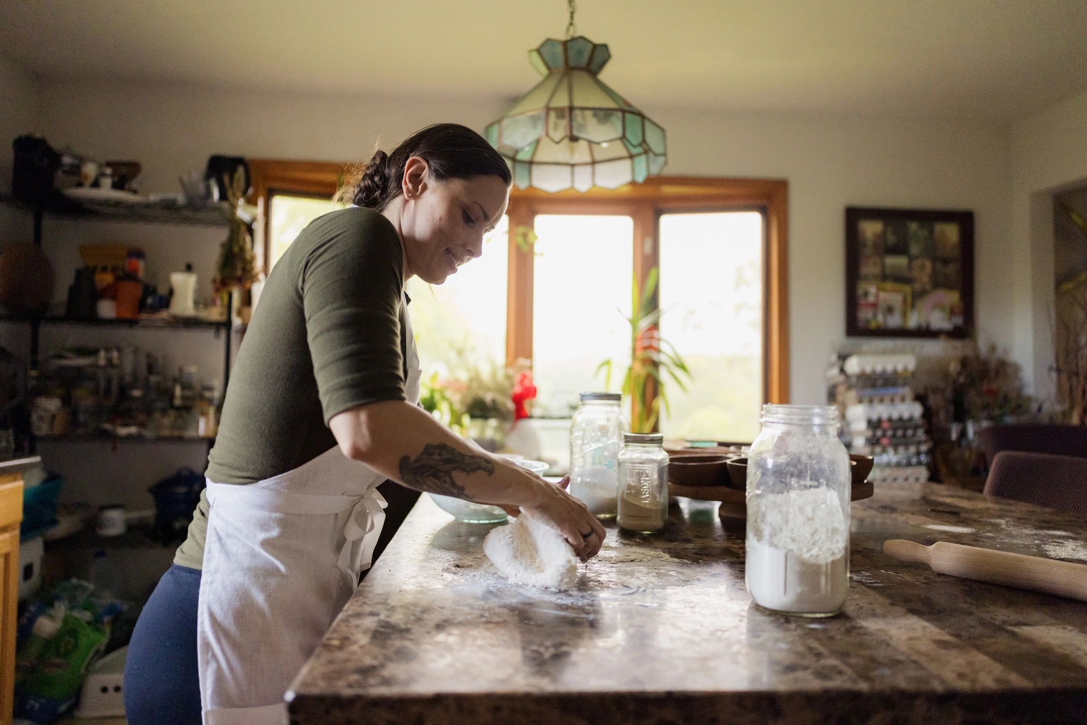 Portrait of a baker in a kitchen